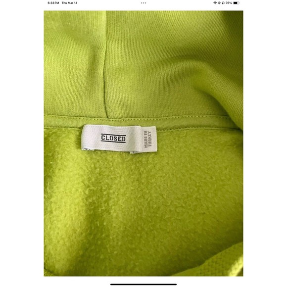 CLOSED Logo Hoodie Lime Green Hoodie Size XL Oversized/Baggie Originally $250 - Picture 5 of 11